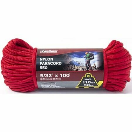 MIBRO GROUP PARACORD NYLON 550 5/32 IN X 100 FT RED 342681